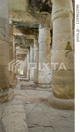 Beautiful interiors and ancient hieroglyphs in the Temple of Seti I in Abydos, Egypt. Beautiful interiors and ancient hieroglyphs in the Temple of Seti I in Abydos, Egypt. 139962096