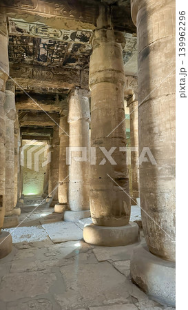Beautiful interiors and ancient hieroglyphs in the Temple of Seti I in Abydos, Egypt. Beautiful interiors and ancient hieroglyphs in the Temple of Seti I in Abydos, Egypt. 139962296