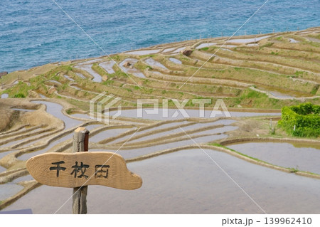 田植え前の白米千枚田を望む 2023年5月 田植え前の白米千枚田を望む 2023年5月 139962410