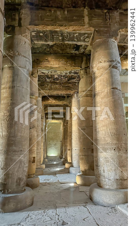 Beautiful interiors and ancient hieroglyphs in the Temple of Seti I in Abydos, Egypt. Beautiful interiors and ancient hieroglyphs in the Temple of Seti I in Abydos, Egypt. 139962441