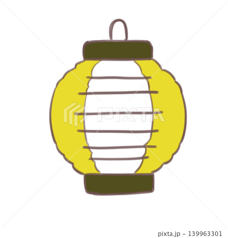 黄色の提灯イラスト 黄色の提灯イラスト 139963301