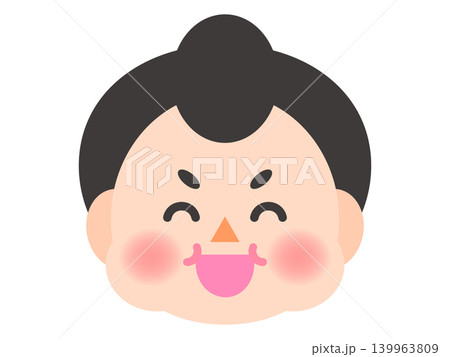 かわいいお相撲さんの顏アイコンイラスト素材3 かわいいお相撲さんの顏アイコンイラスト素材3 139963809