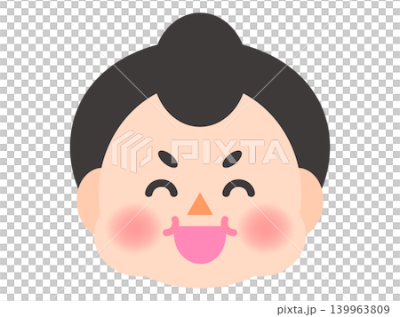 かわいいお相撲さんの顏アイコンイラスト素材3 かわいいお相撲さんの顏アイコンイラスト素材3 139963809