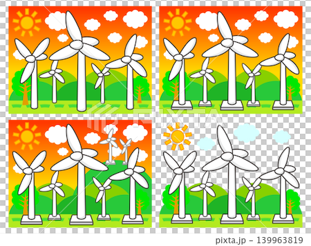 風力發電插圖素材集 2 139963819