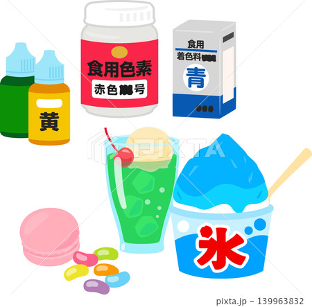合成着色料を使った食べ物 139963832