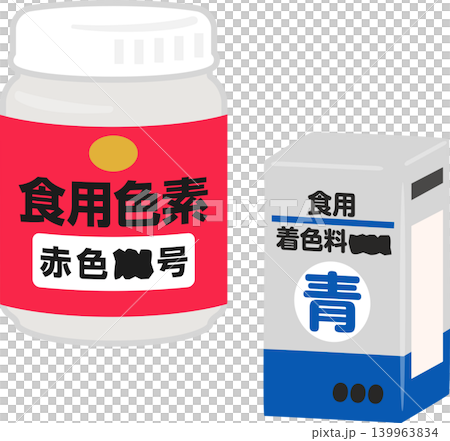 食用色素のパッケージ 食用色素のパッケージ 139963834
