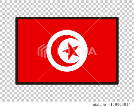 チュニジアの国旗のイラスト素材 チュニジアの国旗のイラスト素材 139963914