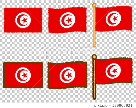 Tunisian flag illustration set 2 Tunisian flag illustration set 2 139963921