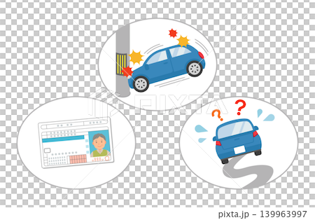 高齢者の危険運転と免許返納セット 高齢者の危険運転と免許返納セット 139963997
