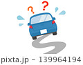 道に迷って蛇行運転する車のイラスト 139964194