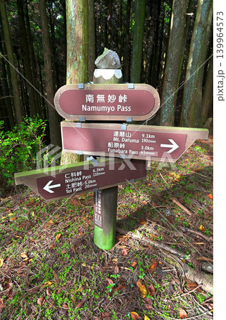 伊豆半島　伊豆山稜線歩道の南無妙峠 139964573