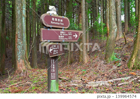 伊豆半島　伊豆山稜線歩道の南無妙峠 139964574
