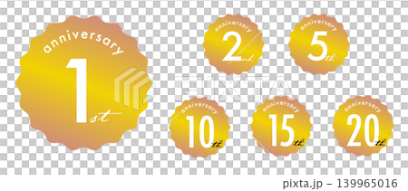 Badge-style anniversary logo - premium gold Badge-style anniversary logo - premium gold 139965016