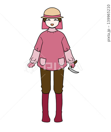 農業の女性のイラスト 農業の女性のイラスト 139965210
