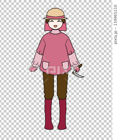 農業の女性のイラスト 農業の女性のイラスト 139965210