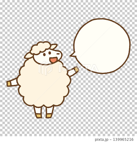 Sheep character speech bubble frame, hand-drawn, Year of the Sheep illustration material Sheep character speech bubble frame, hand-drawn, Year of the Sheep illustration material 139965216
