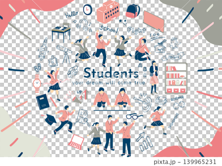 學生們享受學校生活 學生們享受學校生活 139965231