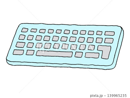 手書きのシンプルなパソコンのキーボードのベクターイラスト 手書きのシンプルなパソコンのキーボードのベクターイラスト 139965235