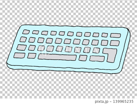 手書きのシンプルなパソコンのキーボードのベクターイラスト 手書きのシンプルなパソコンのキーボードのベクターイラスト 139965235
