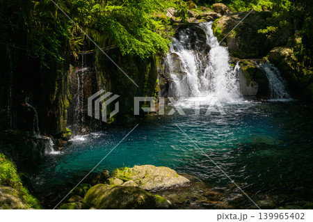 新緑の頃菊池渓谷の美しい風景 139965402