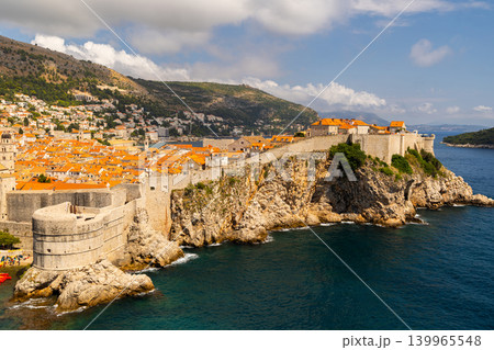 View of fortress in city of Dubrovnik, Croatia View of fortress in city of Dubrovnik, Croatia 139965548