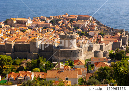 medieval fortress on the Adriatic Sea medieval fortress on the Adriatic Sea 139965558