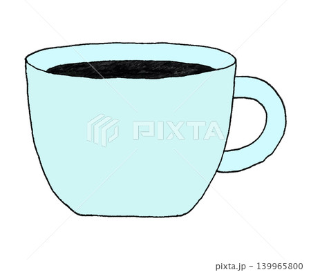 手書きのシンプルなコーヒーカップのベクターイラスト 手書きのシンプルなコーヒーカップのベクターイラスト 139965800