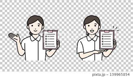 Nurse guiding you through the medical questionnaire Nurse guiding you through the medical questionnaire 139965854