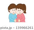 赤ちゃんを授かって喜んでいる夫婦のイラスト 139966261