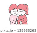 赤ちゃんを授かって喜んでいる夫婦のイラスト 139966263