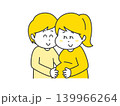 赤ちゃんを授かって喜んでいる夫婦のイラスト 139966264