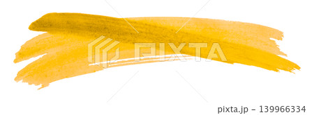 yellow brush isolated on transparent background yellow watercolor 139966334