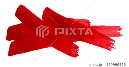red brush isolated on transparent background red watercolor 139966336