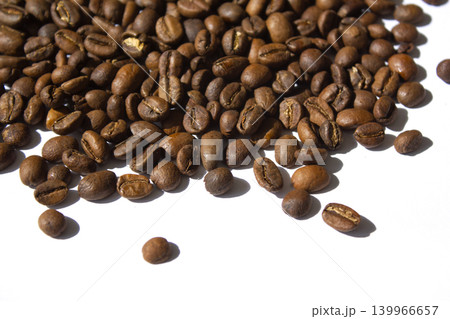 It is a close-up of a coffee bean. 139966657