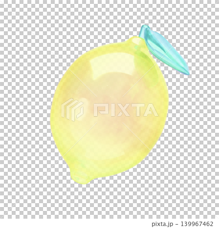 ゆめかわいいぷっくりシール風 3Dアイコン レモン ゆめかわいいぷっくりシール風 3Dアイコン レモン 139967462