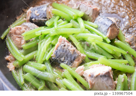 サバ缶とみずの煮物 サバ缶とみずの煮物 139967504