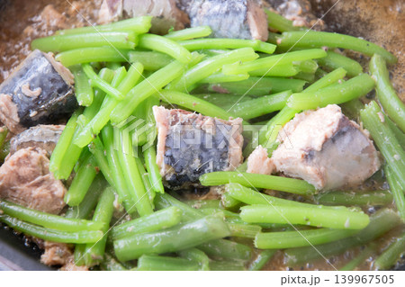 サバ缶とみずの煮物 サバ缶とみずの煮物 139967505