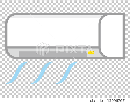 エアコンの冷風のシンプルなイラスト エアコンの冷風のシンプルなイラスト 139967674