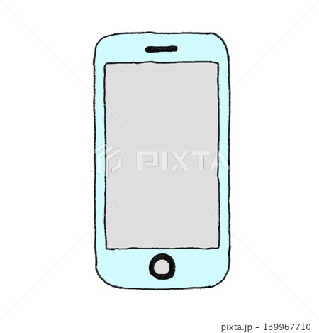 手書きのシンプルなスマートフォンのベクターイラスト 139967710