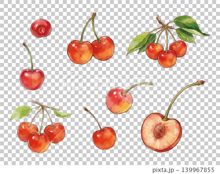 A mouthwatering illustration of cherries A mouthwatering illustration of cherries 139967855