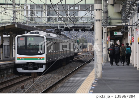 石橋駅を発車する 宇都宮線 205系 メルヘン顔 石橋駅を発車する 宇都宮線 205系 メルヘン顔 139967894