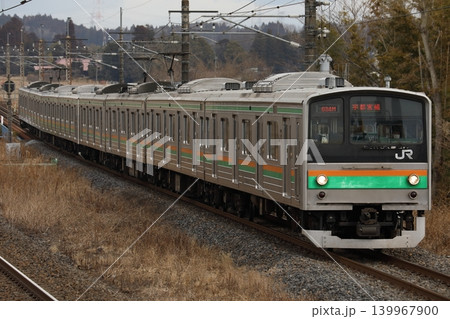片岡～蒲須坂を走行する 宇都宮線 205系 Y11編成 139967900