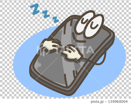 顔のついたスマホのイラスト 139968004