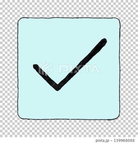 手書きのレ点が入ったチェックボックスのベクターイラスト 139968088
