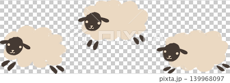 A cute hand-drawn illustration of a running sheep. A cute hand-drawn illustration of a running sheep. 139968097