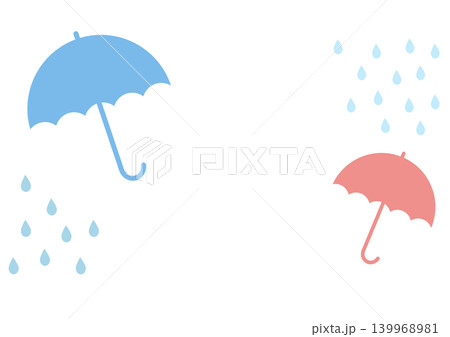 傘のイラスト 雨の日イメージ 傘のイラスト 雨の日イメージ 139968981