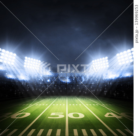 American soccer stadium at night 139969253
