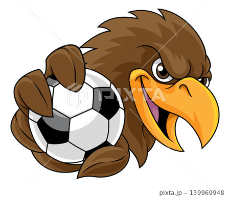 Eagle Falcon Hawk Osprey Soccer Football Mascot 139969948