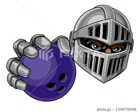 Medieval Knight Bowling Ball Sports Team Mascot 139970046