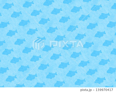 水色を背景に魚のシルエット模様の和風背景素材イラスト 139970417